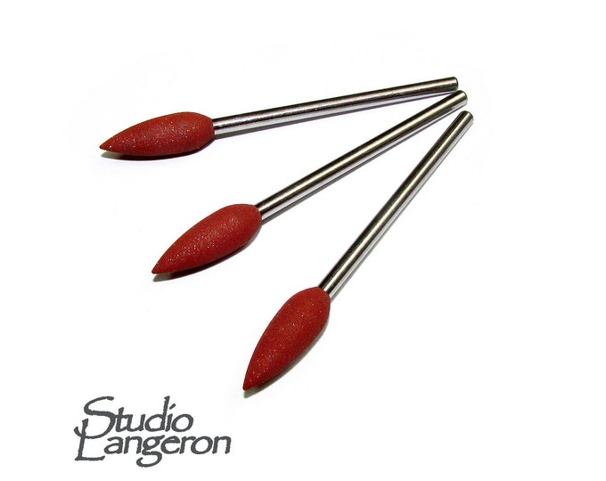 Brown Rubber Silicone Cone Polishers, Jewelry tools, Medium grit, Jewelry making - 1 piece