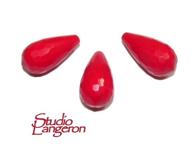 Natural Agate Teardrop faceted half drilled Beads size 20x10 mm, Natural agate, Half Drilled Beads, Gemstones, Jewelry making - 1 piece