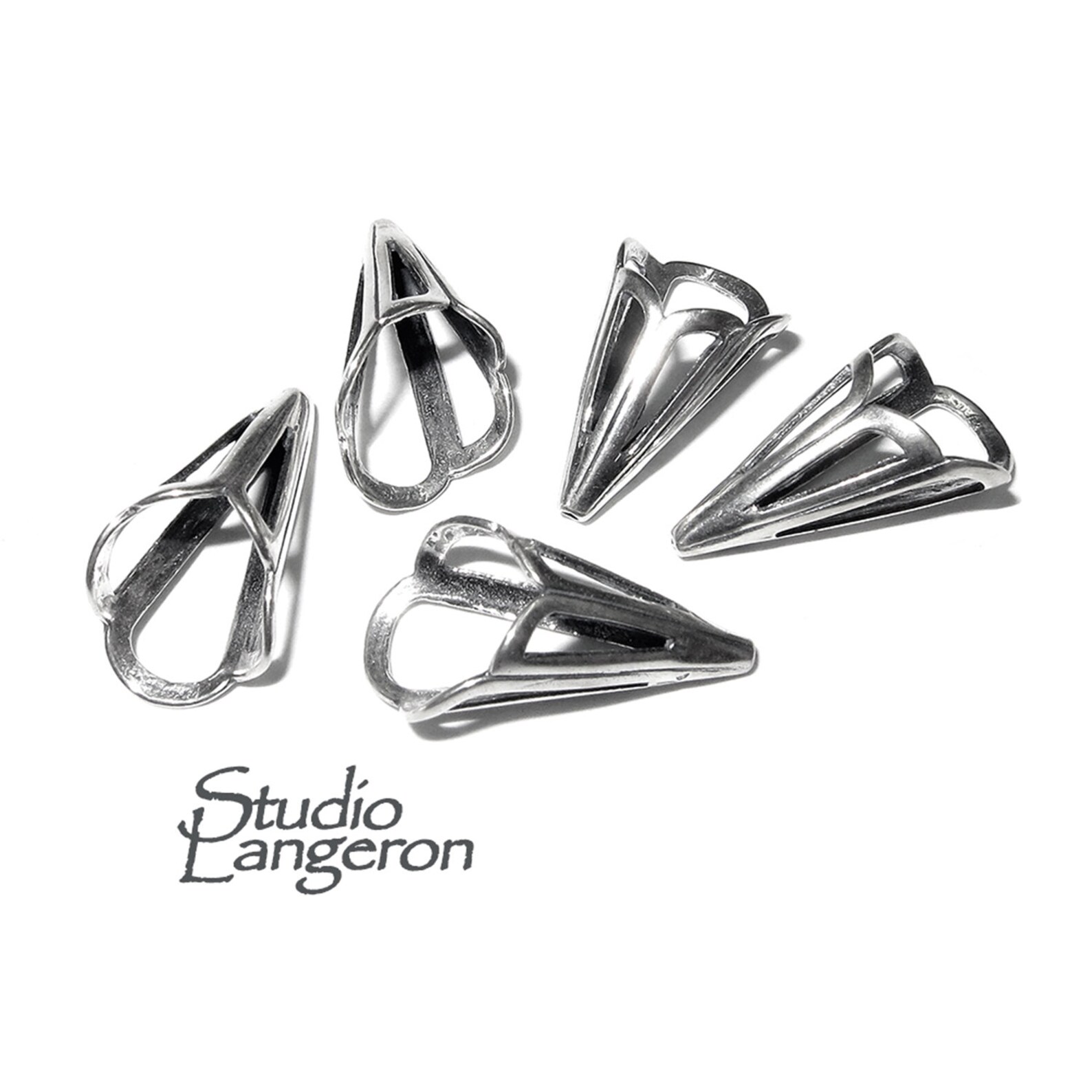 925 Sterling Silver Bead Cones Beading Beading Cones Cones Etsy