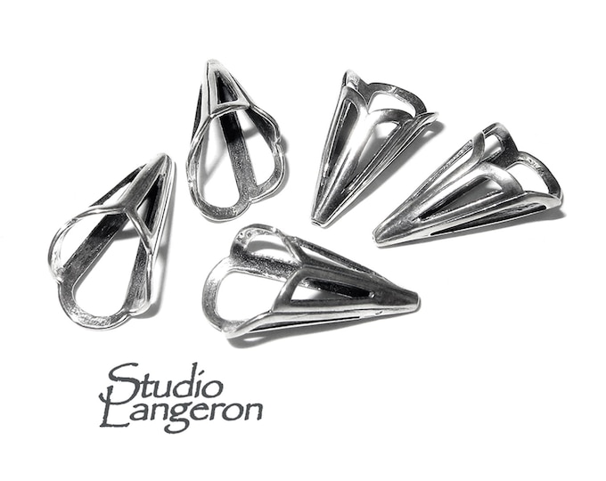 925 Sterling silver Bead Cones, Beading, Beading cones, Sterling silver, Lariat, End caps, Silver cone, Jewelry making - 1 pair (2 piece)