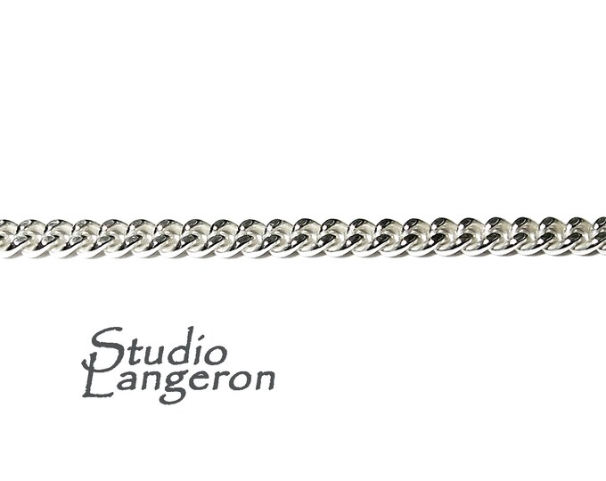 2.0 mm 925 Sterling Silver panzer chain, panzer chain, 925 silver shiny chain, silver chain, Jewelry making - 1 Ft (30 cm)