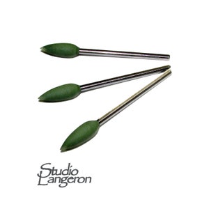 Green Rubber Silicone Cone Polishers, Jewelry tools, Coarse grit, Jewelry making - 1 piece