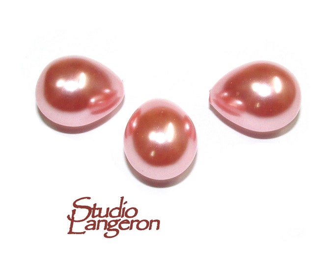 Natural Sea shell pearl Teardrop half drilled Beads size 16x12 mm, Natural shell pearl Matching Half Drilled Beads, Jewelry making - 1 piece