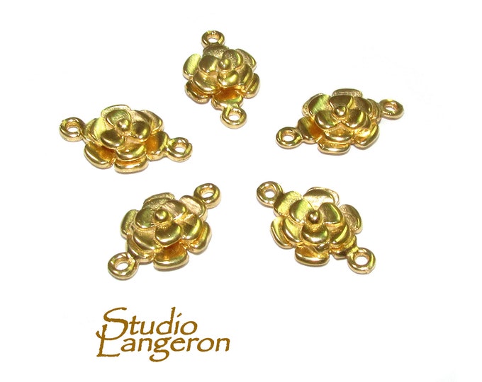 14K Gold filled link connector size 9x9 mm gold filled link component, Link connector, Gold filled, Connector, Jewelry making - 1 piece
