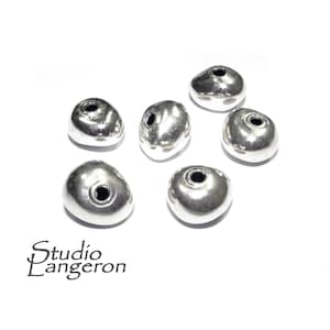 925 cuentas hechas a mano de plata esterlina BB35, cuentas de plata, cuentas hechas a mano, cuentas decorativas, cuentas originales, fabricación de joyas - 1 pieza