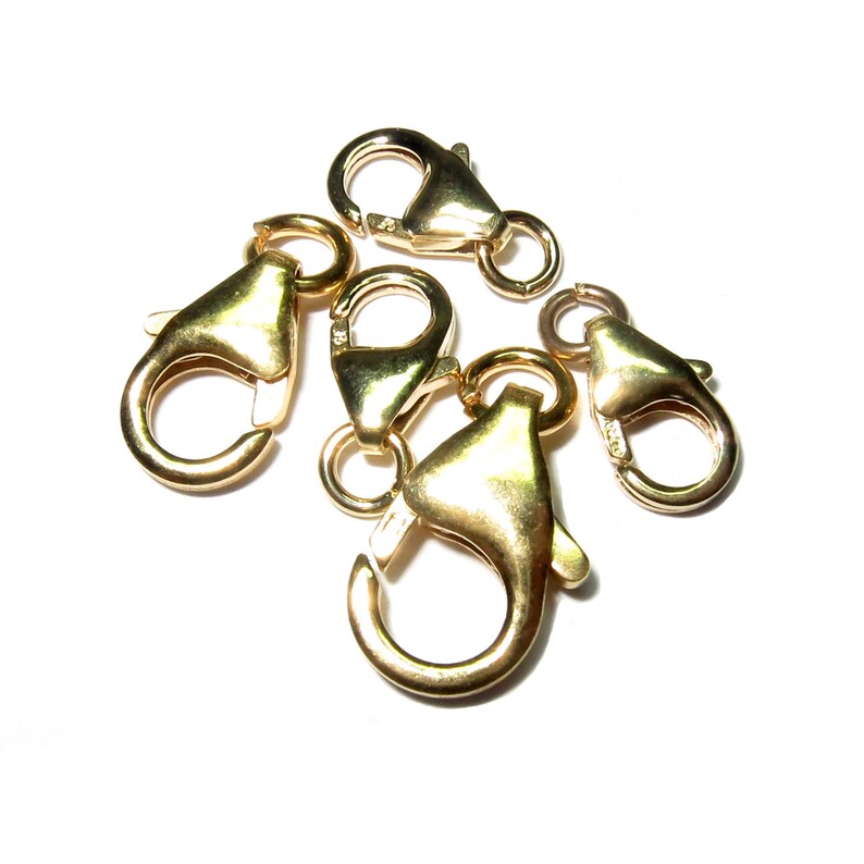 14K Yellow Gold Filled Lobster Clasp With Open Ring Size 9 Etsy