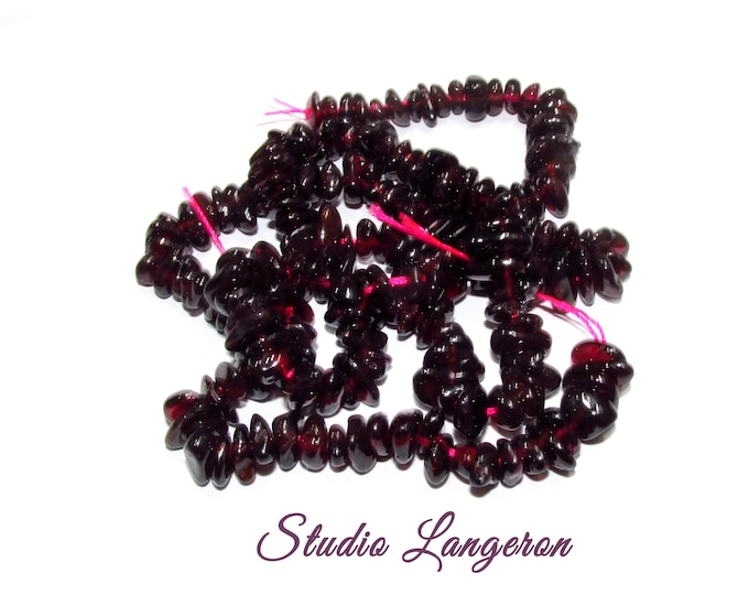 SALE!  Natural garnet Gemstone Irregular Beads 5x8mm 1 strand 40cm (16 inch) long, Natural Garnet, Jewelry making - 1 strand