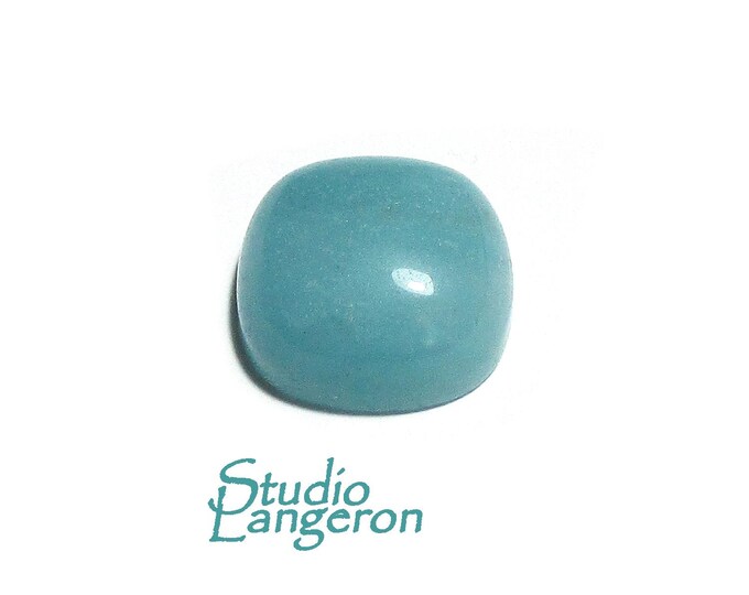 SALE!  Natural Amazonite, cushion cabochon, size 12x12x5.7mm, Natural Amazonite, Natural Gemstone, Jewelry making - 1 piece