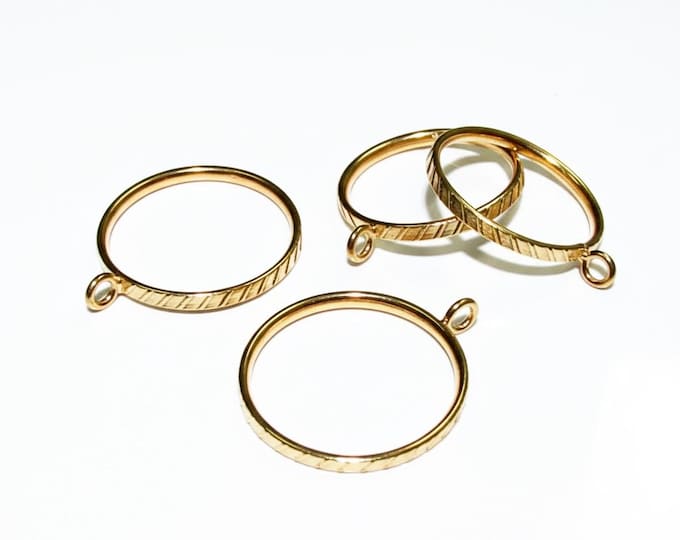 14K Yellow gold filled texture blank ring with loop size 4, 5, 6, 7, 8, base ring, Gold filled, ring with loop, Jewelry making - 1 piece