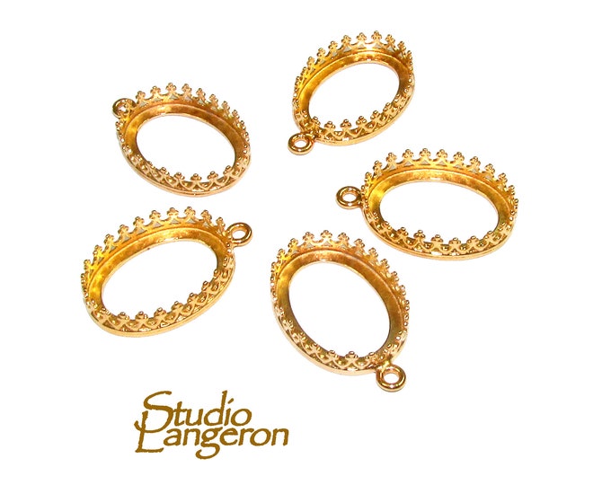 13x18 mm size 14K Yellow gold filled Oval Bezel Cup, Bezel cup, Setting, Gold Filled bezel cup, Jewelry making, Gold Filled - 1 piece