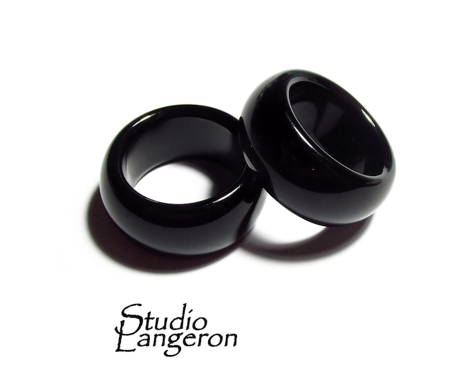 Natural Black onyx band Ring size 12 1/2, 13, Black onyx stone ring, Band Ring, Natural Gemstone ring, Unisex rings, Solid gemstone
