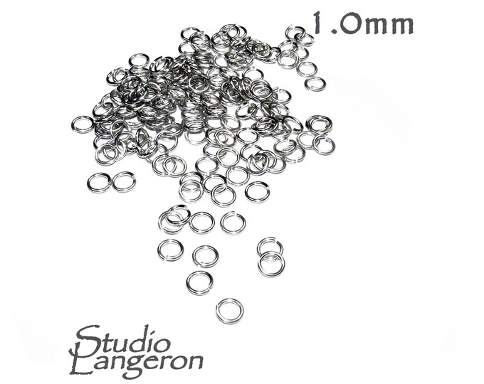 10 pcs 925 Sterling Silver Open Jump Rings 1.0 mm (18GA) Inside Diameter 2.0, 2.5, 3.0, 3.5, 4.0, 5.0, 6.0 mm, Jump rings, Jewelry making