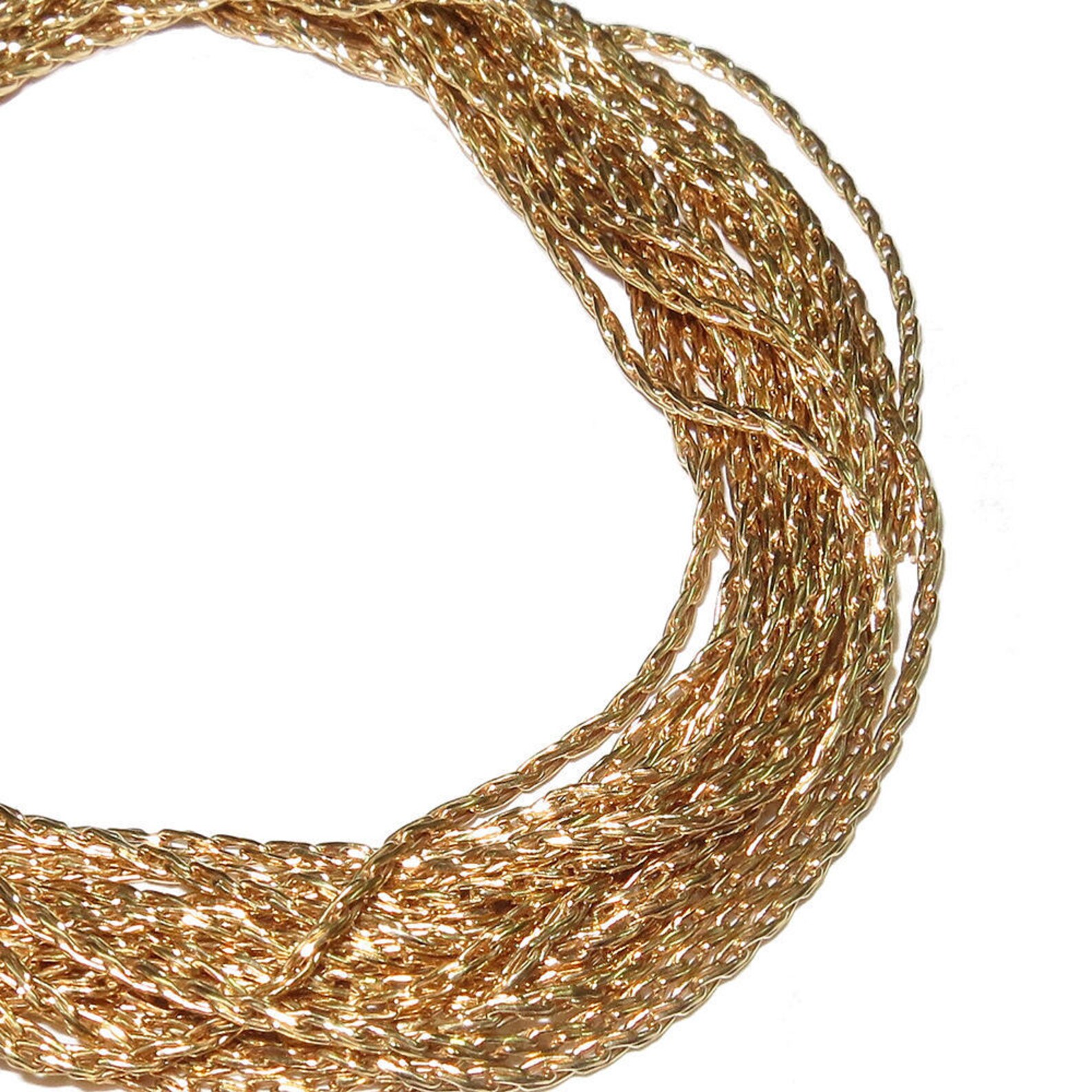 14K Solid Gold Beading Cardano Chain Thickness 0.6 Mm Beading Etsy