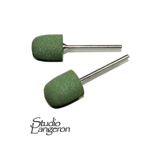 Green Rubber Silicone Polishers, Jewelry tools, Coarse grit, Jewelry making - 1 piece