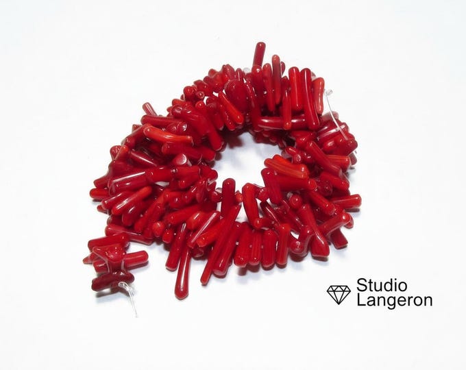 SALE!  Natural Stone coral beads irregular shape, loose beads 1 strand 40cm (16 inch) long, Natural Coral, Jewelry making - 1 strand