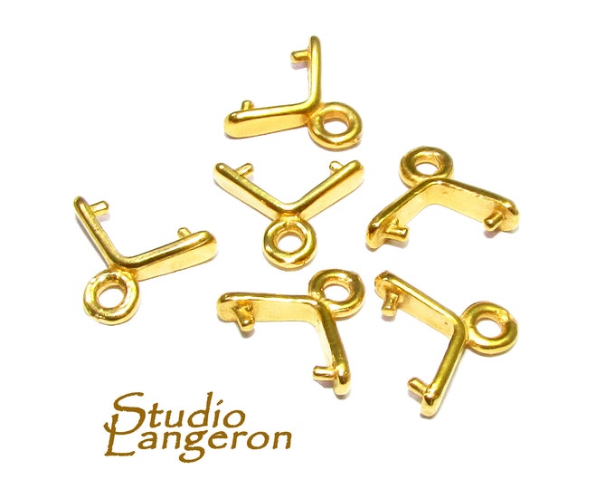 14K Yellow gold filled Pinch small Pendant Bail, Jewelry making, bail for pendant, Bail, Bail gold filled, Bail finding - 1 piece