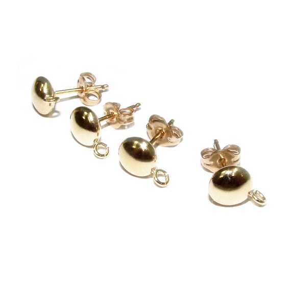 14K Gold Filled Graceful Earring Hooks with Ball 19mm Long (1 Pair)