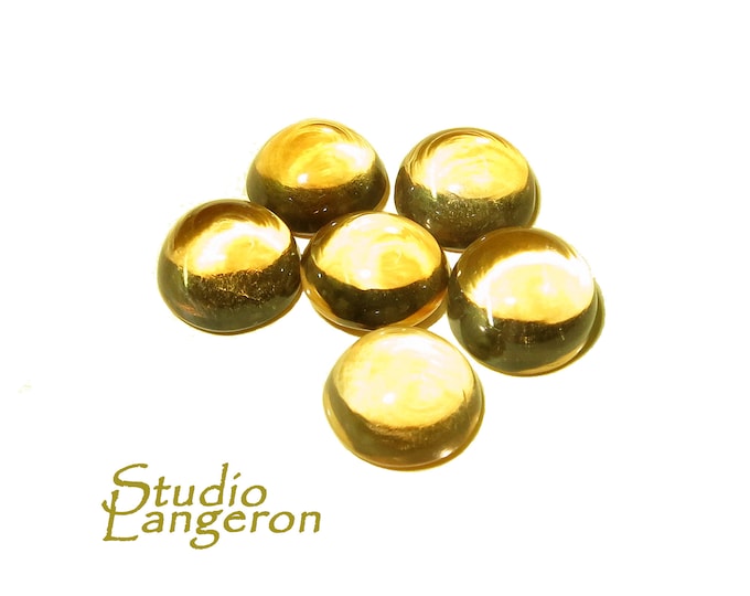 8 mm Citrine Cabochon Natural Gemstone Calibrated Size, Jewelry making, Natural gemstone, Natural Citrine, Round cabochon - 1 piece