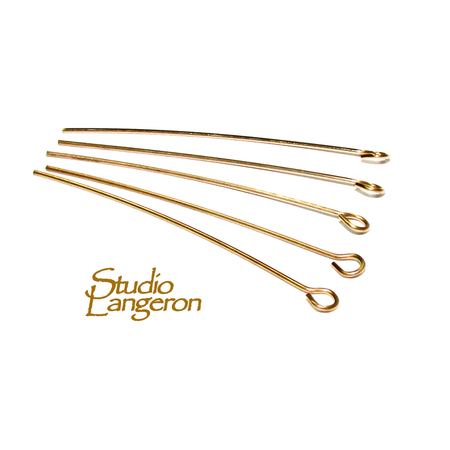 Gold Eye Pin Silver Rose Gold Black Open Eyepins Headpins 0.7mm (21 Gauge)  by 20mm, 30mm, 35mm Jewelry Making Craft Supply DIY Finding L-537 L-538  L-549