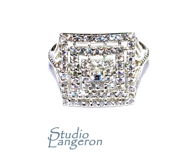 White topaz ring 925 sterling silver size 8, Handmade ring, single copy, sterling silver, White topaz ring, silver ring, Gift ring