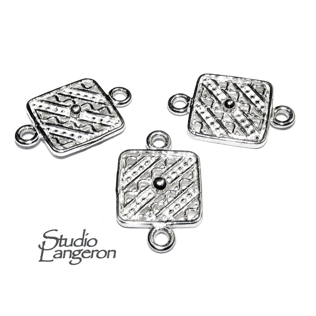 925 Sterling Silver Link Connector Size 1.6x1.0 Cm, Silver Connector