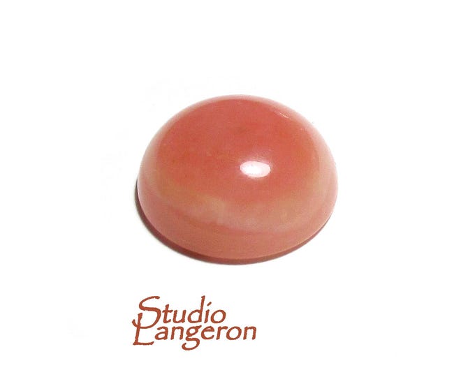 SALE!  Natural Pink Opal, round cabochon, size 15x15x6.3mm, Natural Pink Opal, Natural Gemstone, Jewelry making - 1 piece