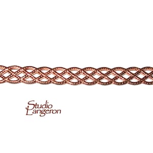 Natural Copper Bezel wire, Gallery wire, Gallery ribbon, Gallery pattern, Jewelry making, Wire, Copper wire, Findings  - 4 inch (10 cm)