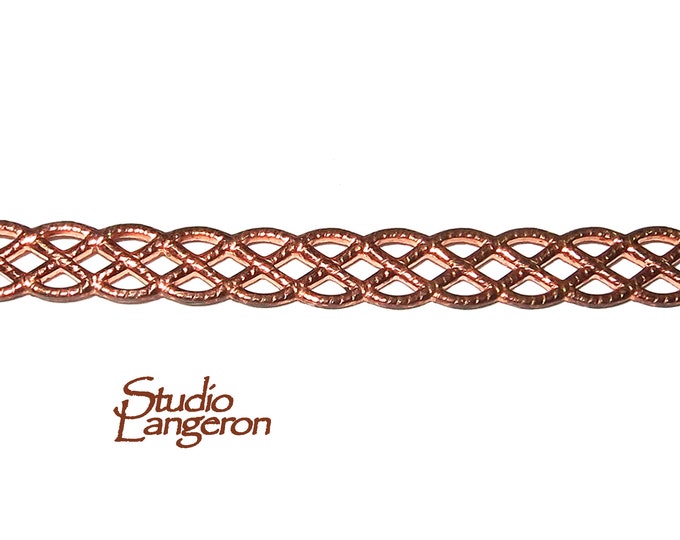 Natural Copper Bezel wire, Gallery wire, Gallery ribbon, Gallery pattern, Jewelry making, Wire, Copper wire, Findings  - 4 inch (10 cm)