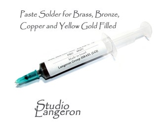 Solder paste for Brass, Bronze, Copper and Yellow Gold Filled 9 gram, solder gold filled, Solder bronze, Jewelry making - 1 piece