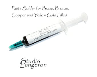 Solder paste for Brass, Bronze, Copper and Yellow Gold Filled 9 gram, solder gold filled, Solder bronze, Jewelry making - 1 piece