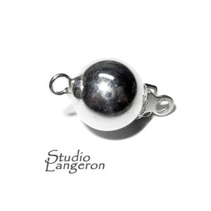 925 Sterling Silber Perlen glatter Sicherheitsverschluss Größe 8 mm, Silberperlenverschluss, Schmuckherstellung, Silberverschluss, 925 Sterling Silber - 1 Stück