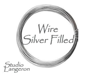 Silver filled copper wire Half-Hard thickness 32, 30, 28, 26, 24, 22, 20, 18, 16 GA, Wire Wrapping, Jewelry making, Wire – 1 meter (3.30 ft)