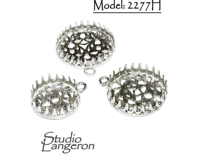 925 Sterling Silver Round Bezel Cups, size 10-20 mm, Pendants, Earrings, Setting, Silver bezel cup, Bezel cup, Jewelry making - 1 piece