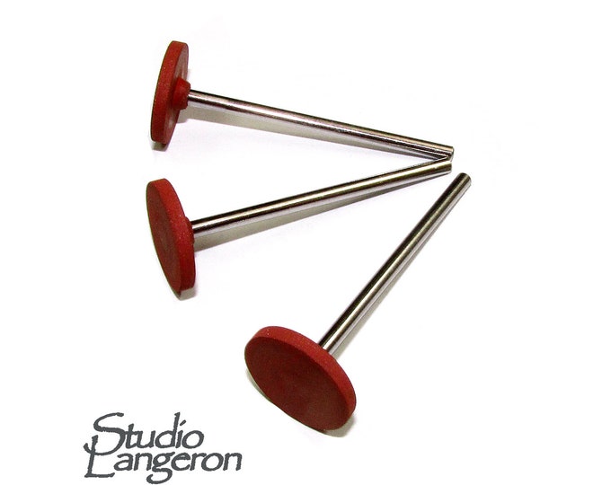 Brown Rubber Silicone flat Polishers, Jewelry tools, Medium grit, Jewelry making - 1 piece