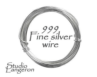 Fil d'argent fin 999, calibre 30-10, Fil d'argent doux mort, Argent fin, Argent 999, Fabrication de bijoux, Apprêts en argent – 1 mètre (3,30 pi)