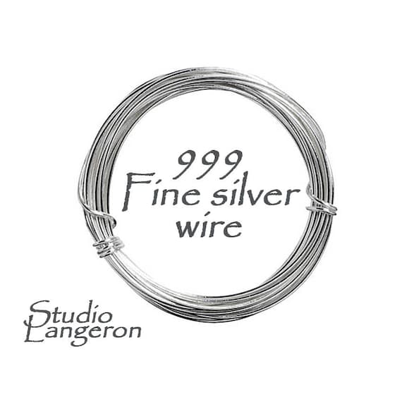 999 fine silver wire thickness 30-10 GA, Dead soft silver wire, Fine silver, Silver 999, Jewelry making, Silver findings – 1 meter (3.30 ft)