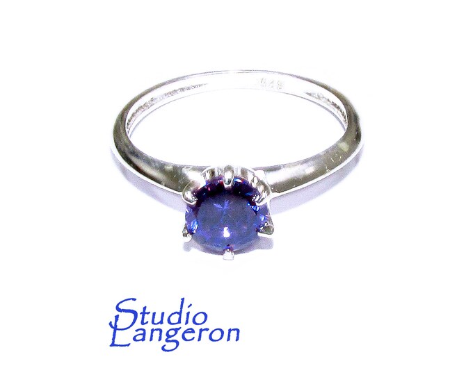 Amethyst ring 925 sterling silver size 5 1/2, Handmade ring, single copy, sterling silver, Amethyst ring, silver ring, gemstone
