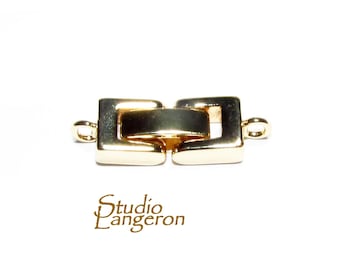 1 pc 14K Yellow Gold Filled Box Clasp, Jewelry Making (23x7mm)