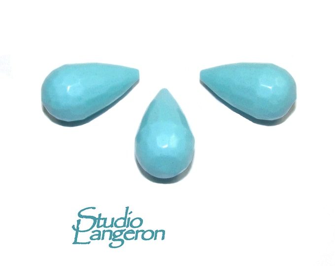 Natural Agate Teardrop faceted half drilled Beads size 18x10 mm, Natural agate, Half Drilled Beads, Gemstones, Jewelry making - 1 piece