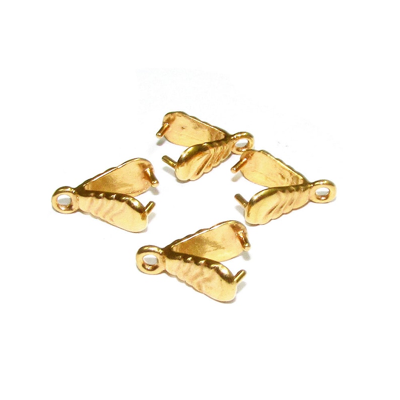14K Yellow Gold Filled Pinch Pendant Bail Jewelry Making Etsy