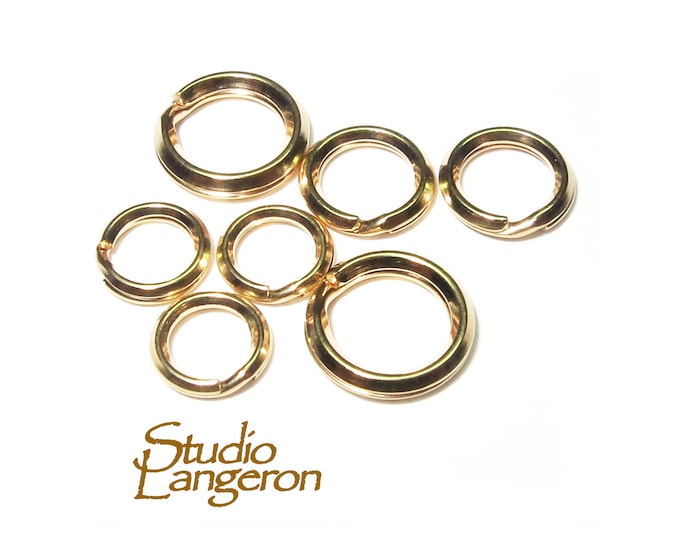 5 pcs/Pkg 14K Gold Filled Split ring size 5, 6, 7 mm, 14K Gold Filled, Split ring gold filled, Gold filled ring, Jewelry making, Findings