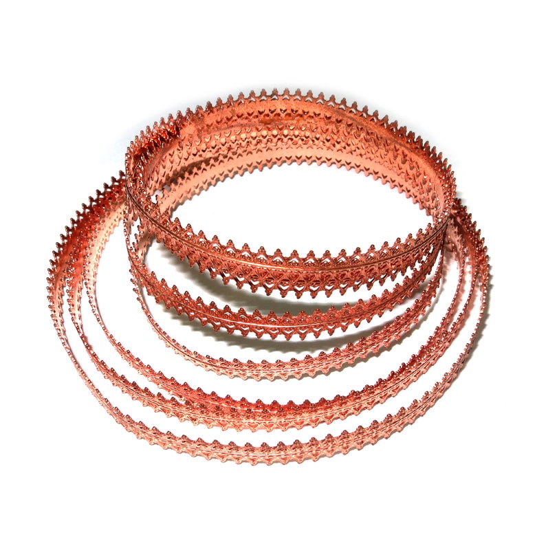 Copper wire Gallery wire 4 inch Natural Copper Bezel wire 10 cm Findings Natural Copper Gallery pattern Wire Gallery ribbon