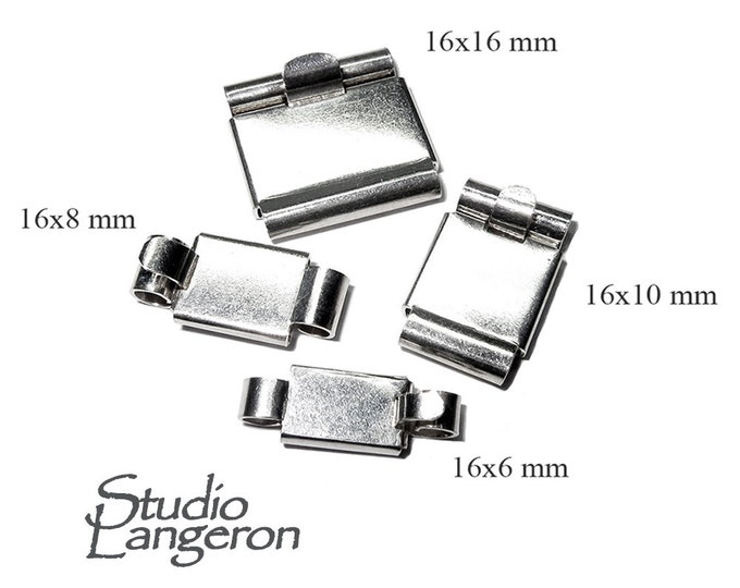 925 Sterling Silver Box Jewelry Clasps, Box clasp, Jewelry making, Sterling silver Clasps, Rectangular clasp, 925 Silver clasp - 1 piece
