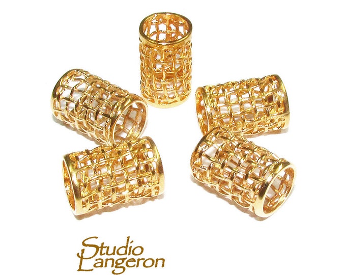 14K Gold Filled Bead Tubes sizes 11.5x6.5 mm, tube beads, tubes gold filled, Jewelry making, tubes findings, tubes bracelet - 1 piece