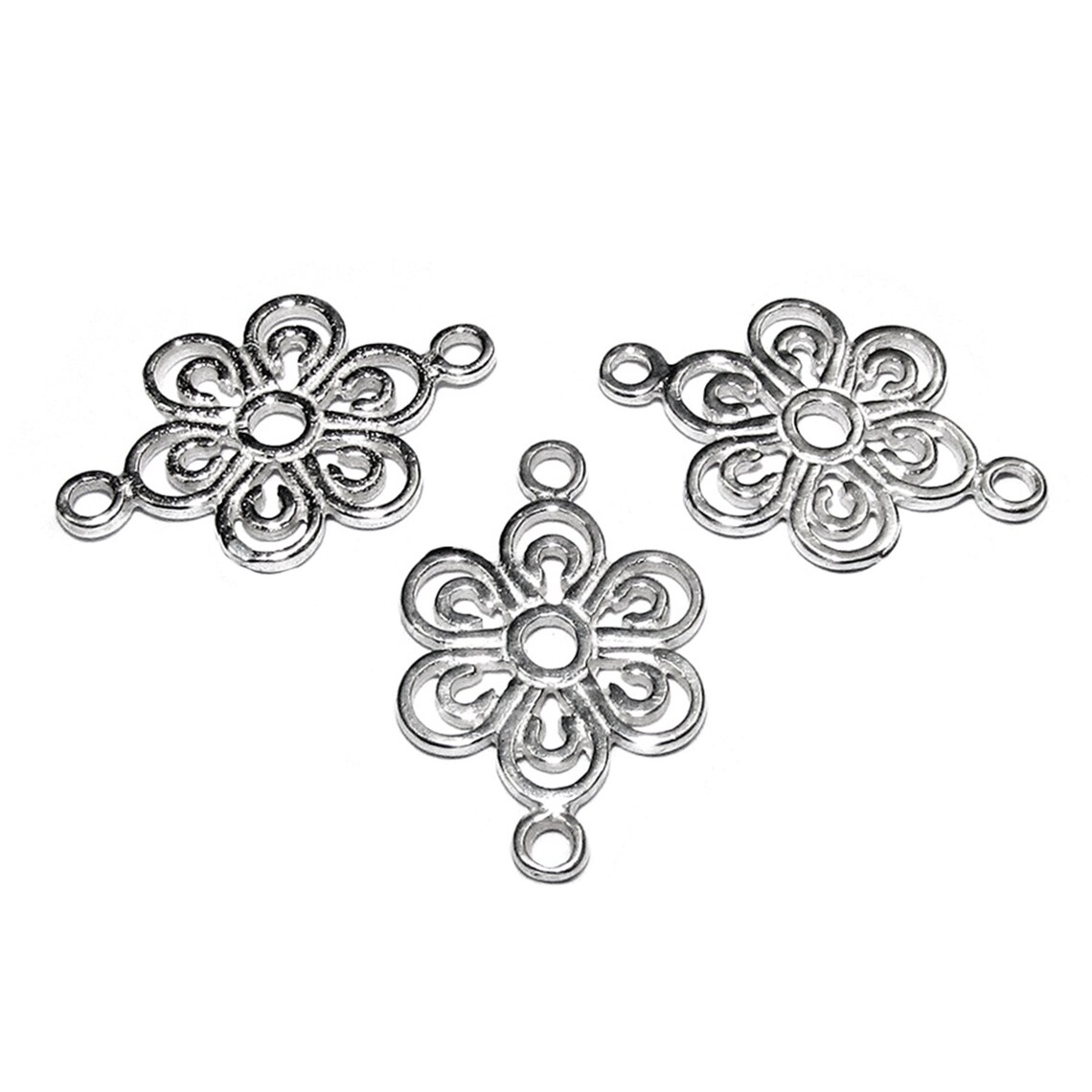 925 Sterling Silver Connector Size 18x12 Mm Silver Link Etsy