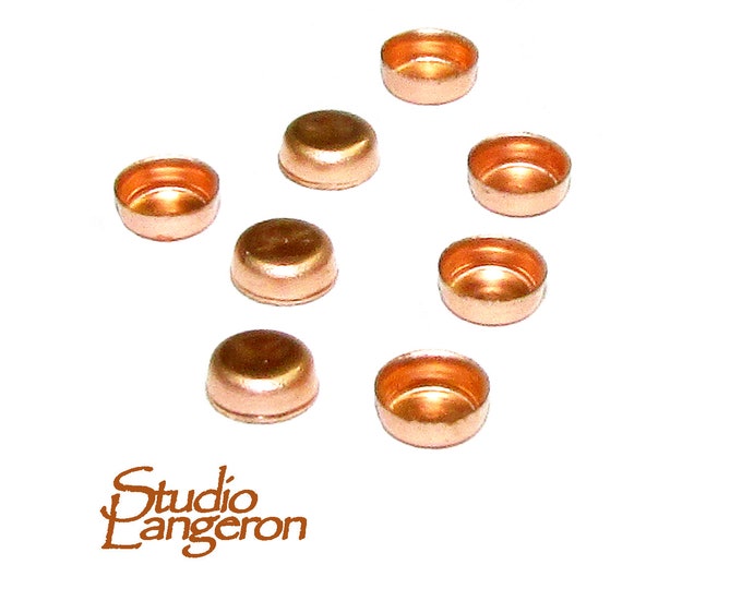 10 pcs size 3.0 mm 14K Rose gold filled Round Bezel Cup, Bezel cup, Gold Filled bezel cup, Round bezel cups, Setting, Jewelry making