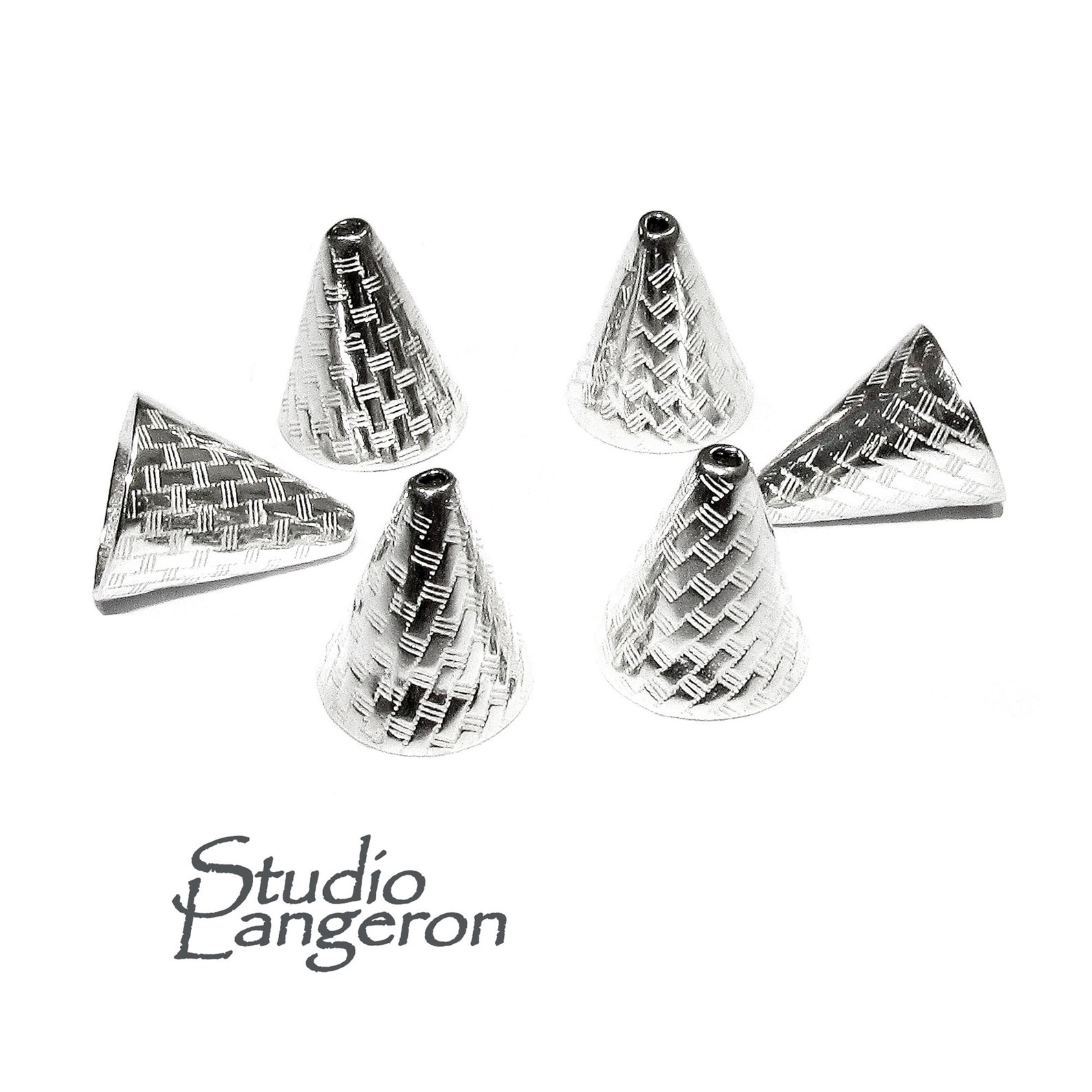 925 Sterling Silver Bead Cones Beading Beading Cone Jewelry Etsy