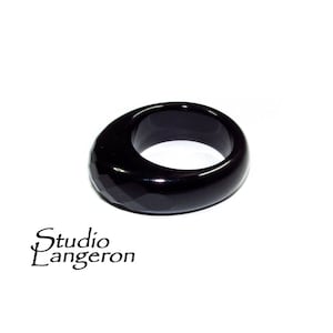 Natural Black onyx band Ring size 8.5, 9.0, 9.5, Black onyx stone band ring, Band Ring, Natural Gemstone, Unisex rings, Solid gemstone