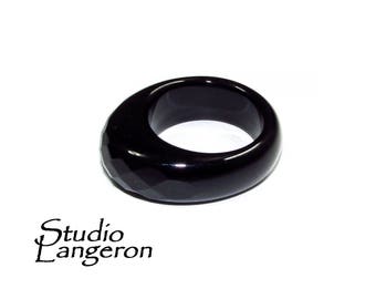 Natural Black onyx band Ring size 8.5, 9.0, 9.5, Black onyx stone band ring, Band Ring, Natural Gemstone, Unisex rings, Solid gemstone