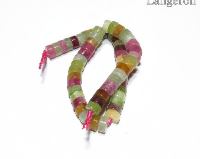 SALE!  Natural Tourmaline Square spacer Beads 3x6mm 1 strand 20cm long (About 55 beads), Natural tourmaline, Jewelry making - 1 strand